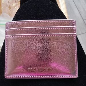 Ted Baker Metallic Pink Card Holder